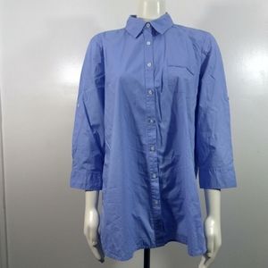 Izod Blue Button-up Blouse